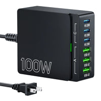100W GaN Charging Station for Desk | 6 - Port USB C Desktop Fast Charger Hub for Multiple Devices, a high - quality from 1Nook