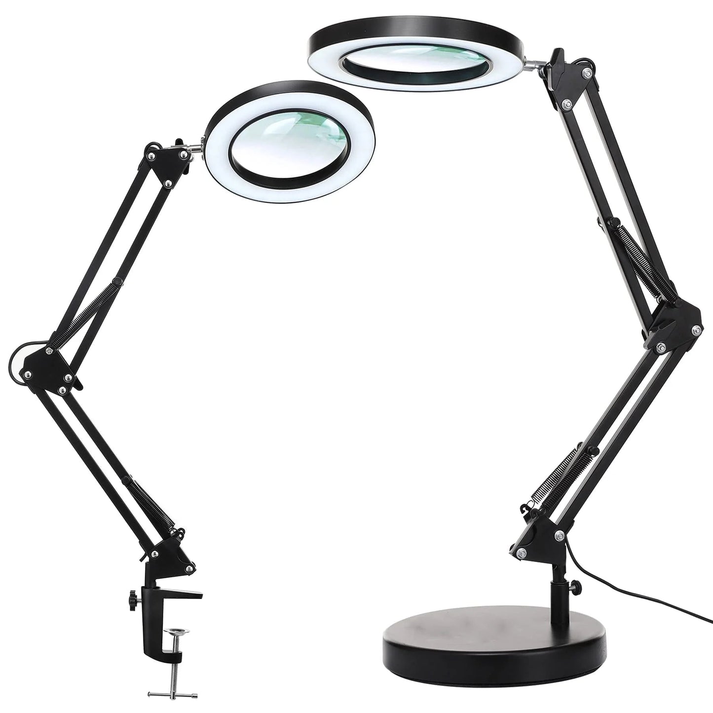10X Magnifying Glass with Light and Stand | Stepless Dimmable 2 - in - 1 Desk & Clamp Lamp for Reading & Close Work, a high - quality from 1Nook
