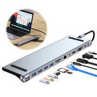 11 - in - 1 USB C Hub Triple Display Docking Station | with 4K HDMI, VGA, Ethernet, 100W PD & USB 3.0, a high - quality from 1Nook