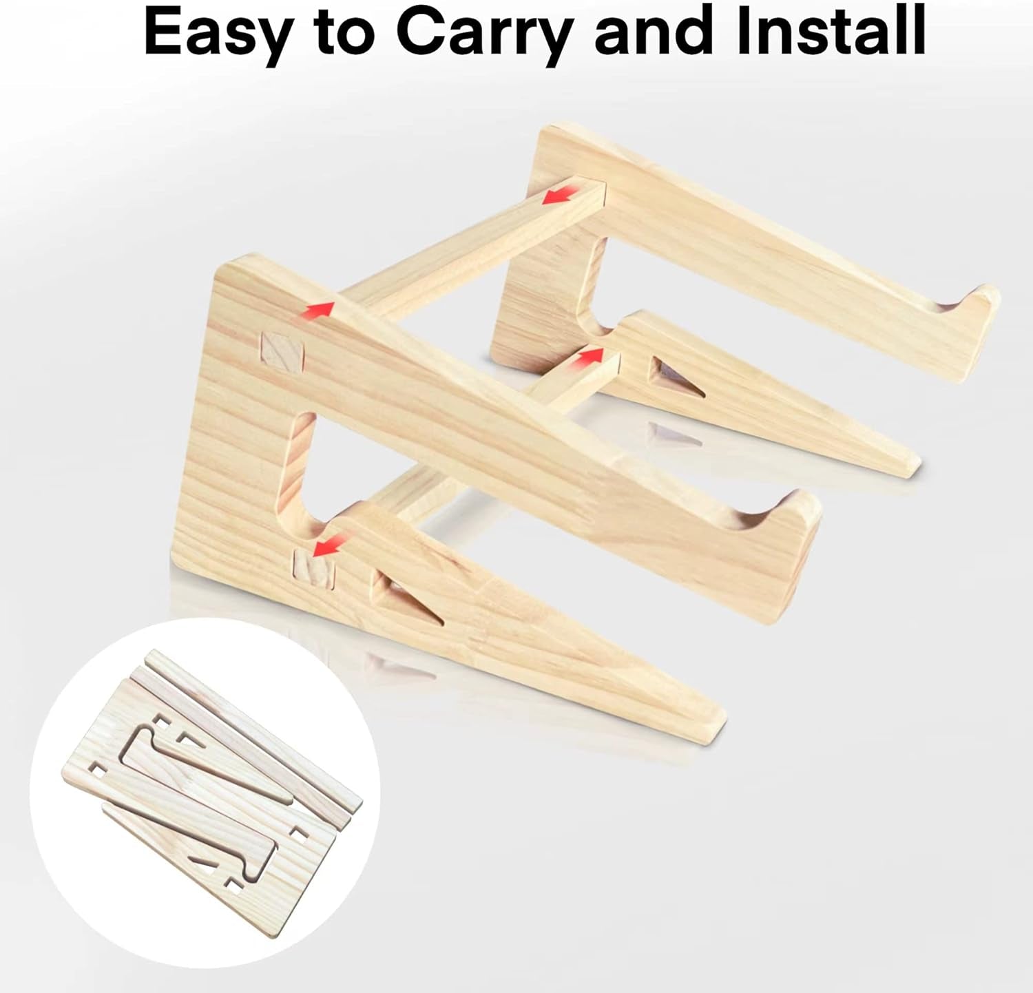 1Nook Arbor | 2 - in - 1 Wooden Laptop Stand & Vertical Holder 15~17.5", a high - quality from 1Nook