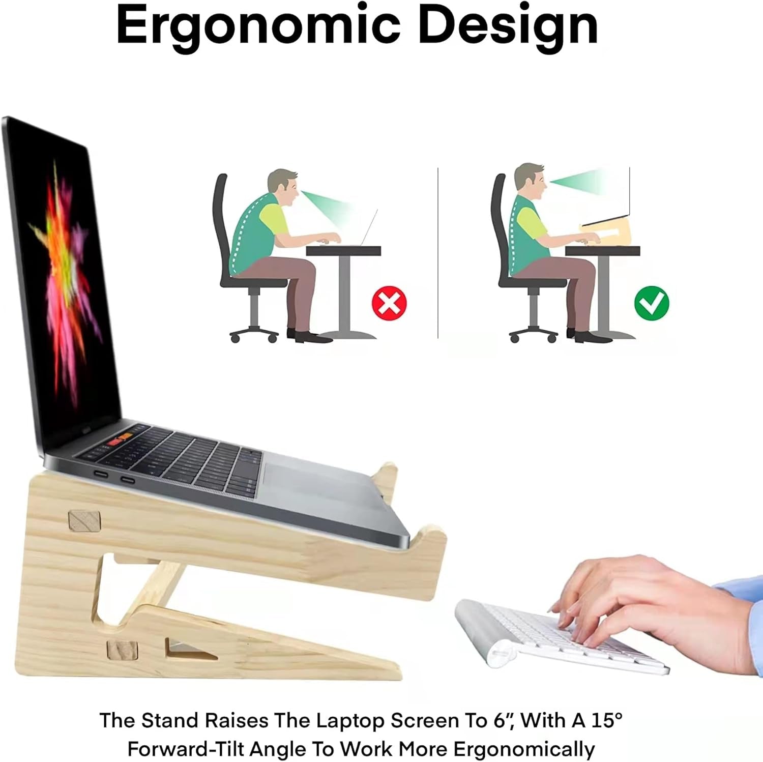 1Nook Arbor | 2 - in - 1 Wooden Laptop Stand & Vertical Holder 15~17.5", a high - quality from 1Nook