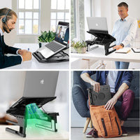 360° Rotating Dual - Height Laptop Stand, Compatible with 10'' - 17'' Laptops (Black), a high - quality from 1Nook