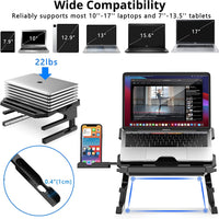 360° Rotating Dual - Height Laptop Stand, Compatible with 10'' - 17'' Laptops (Black), a high - quality from 1Nook