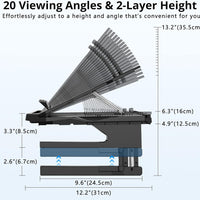 360° Rotating Dual - Height Laptop Stand, Compatible with 10'' - 17'' Laptops (Black), a high - quality from 1Nook
