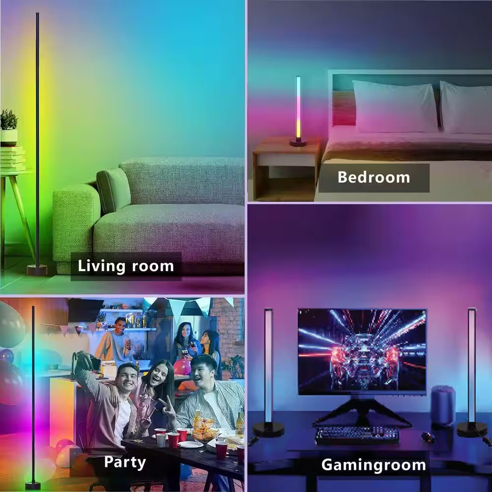 49 - Inch Convertible RGB Floor Lamp & Table Lamp | Music Sync Color Changing LED Light Bar with Remote, a high - quality from 1Nook