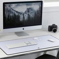 ANUBISGX Desk Mat (36x12) | Black with Light Blue Stitching, a high - quality from 1Nook