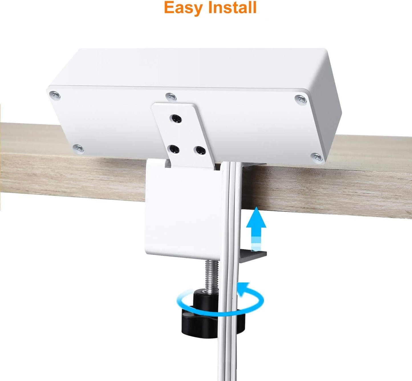 CCCEI Desk Clamp Power Strip with 3 Outlets & 2 USB Ports | Edge Mount Surge Protector with 6ft Cord (1200J), a high - quality from 1Nook