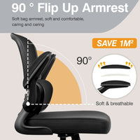 COOLHUT Ergonomic Mid - Back Mesh Desk Chair | with Reclining Function & Adjustable Armrests, a high - quality from 1Nook