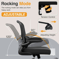 COOLHUT Ergonomic Mid - Back Mesh Desk Chair | with Reclining Function & Adjustable Armrests, a high - quality from 1Nook