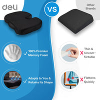 Cooling Gel Memory Foam Seat Cushion | U - Shaped Ergonomic Pillow for Office Chair & Car Tailbone Pain Relief, a high - quality from 1Nook