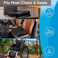 Cooling Gel Memory Foam Seat Cushion | U - Shaped Ergonomic Pillow for Office Chair & Car Tailbone Pain Relief, a high - quality from 1Nook