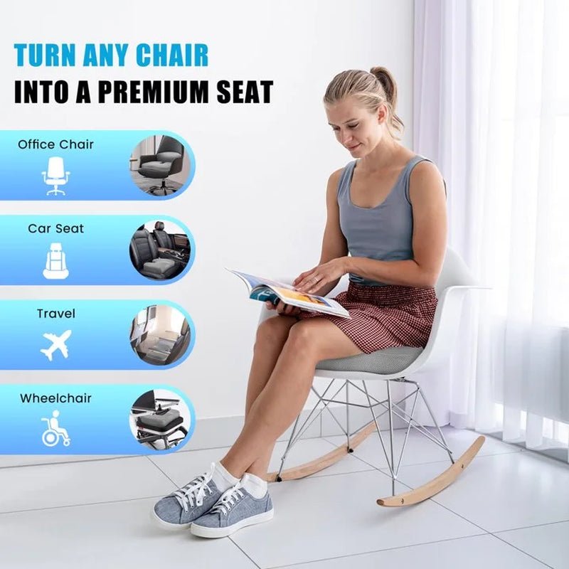 Cooling Gel Seat Cushion for Office Chair | Ergonomic Memory Foam for Coccyx & Tailbone Pain Relief (Gray), a high - quality from 1Nook