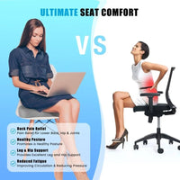 Cooling Gel Seat Cushion for Office Chair | Ergonomic Memory Foam for Coccyx & Tailbone Pain Relief (Gray), a high - quality from 1Nook