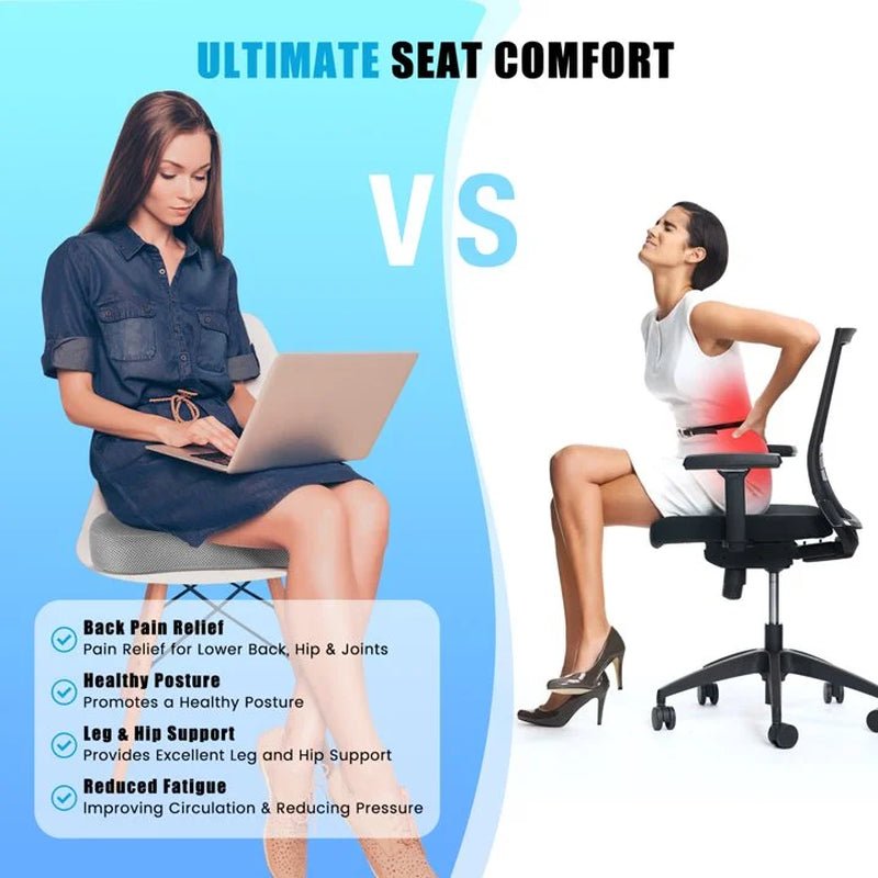 Cooling Gel Seat Cushion for Office Chair | Ergonomic Memory Foam for Coccyx & Tailbone Pain Relief (Gray), a high - quality from 1Nook