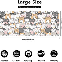 Desk Mat | Playful Cats Edition (35x16), a high - quality from 1Nook