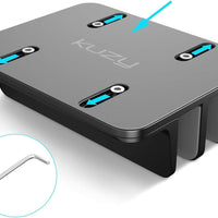 Dual - Slot Vertical Laptop Stand | Adjustable Aluminum Black, a high - quality from 1Nook