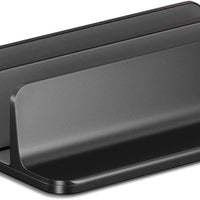 Dual - Slot Vertical Laptop Stand | Adjustable Aluminum Black, a high - quality from 1Nook