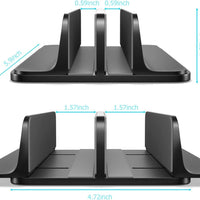 Dual - Slot Vertical Laptop Stand | Adjustable Aluminum Black, a high - quality from 1Nook