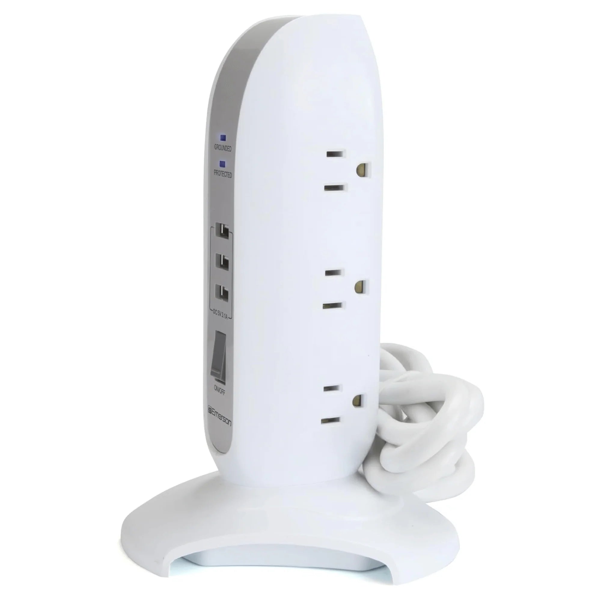 Emerson 5 - Outlet + USB Charging Tower with Surge Protection and On/ off Switch, a high - quality from 1Nook