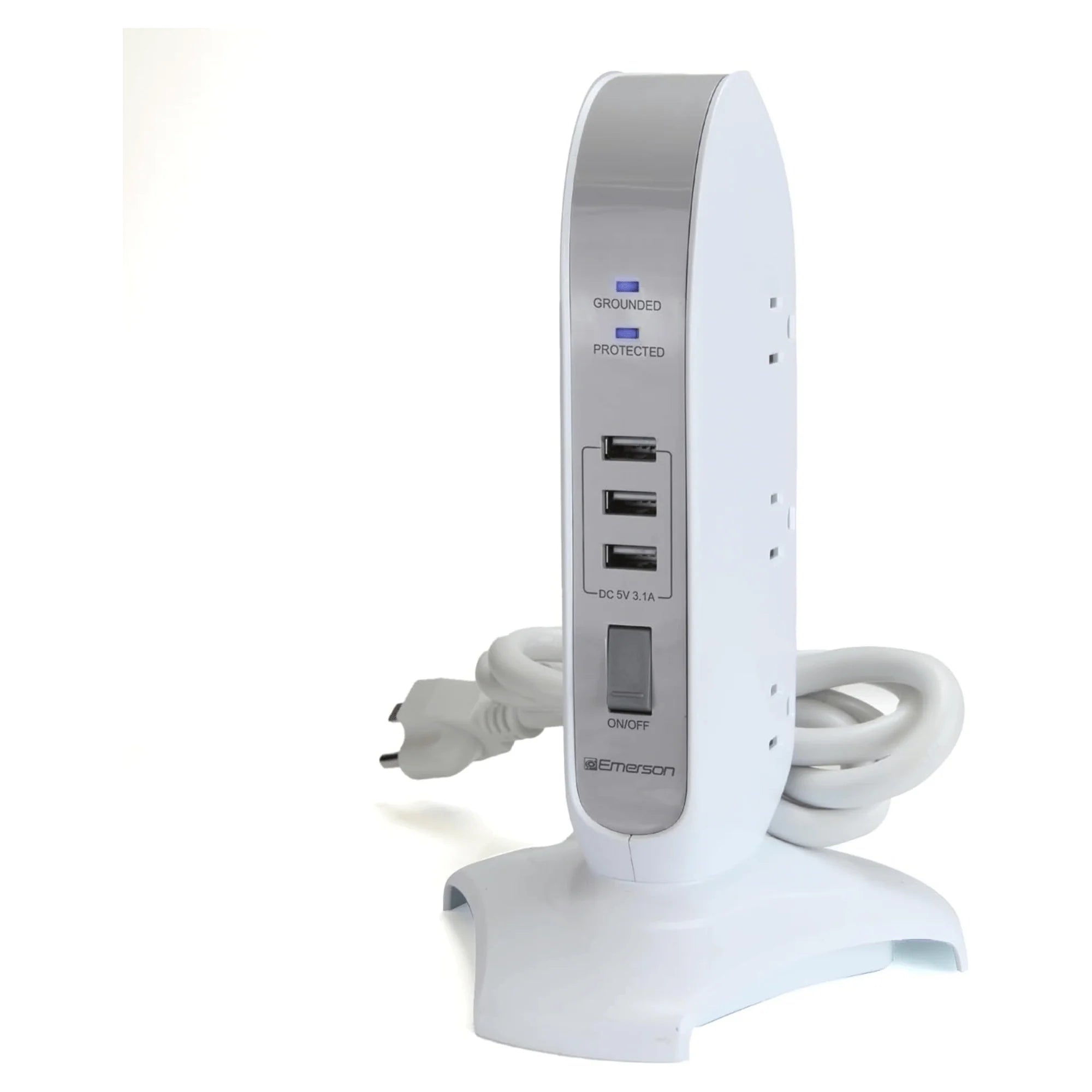 Emerson 5 - Outlet + USB Charging Tower with Surge Protection and On/ off Switch, a high - quality from 1Nook
