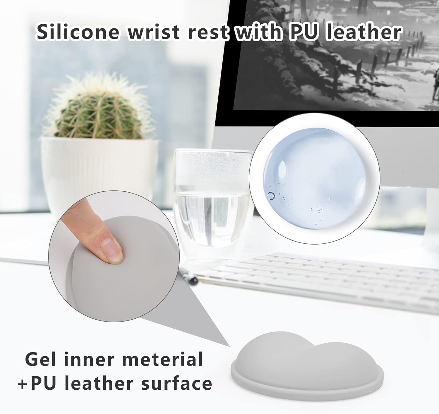 Ergonomic Gel Wrist Rest for Mouse Users, a high - quality from 1Nook