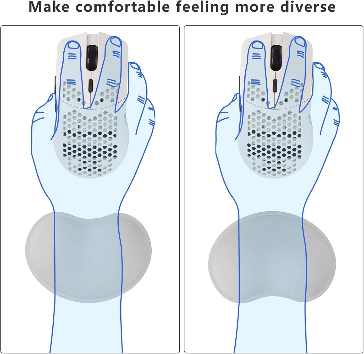 Ergonomic Gel Wrist Rest for Mouse Users, a high - quality from 1Nook