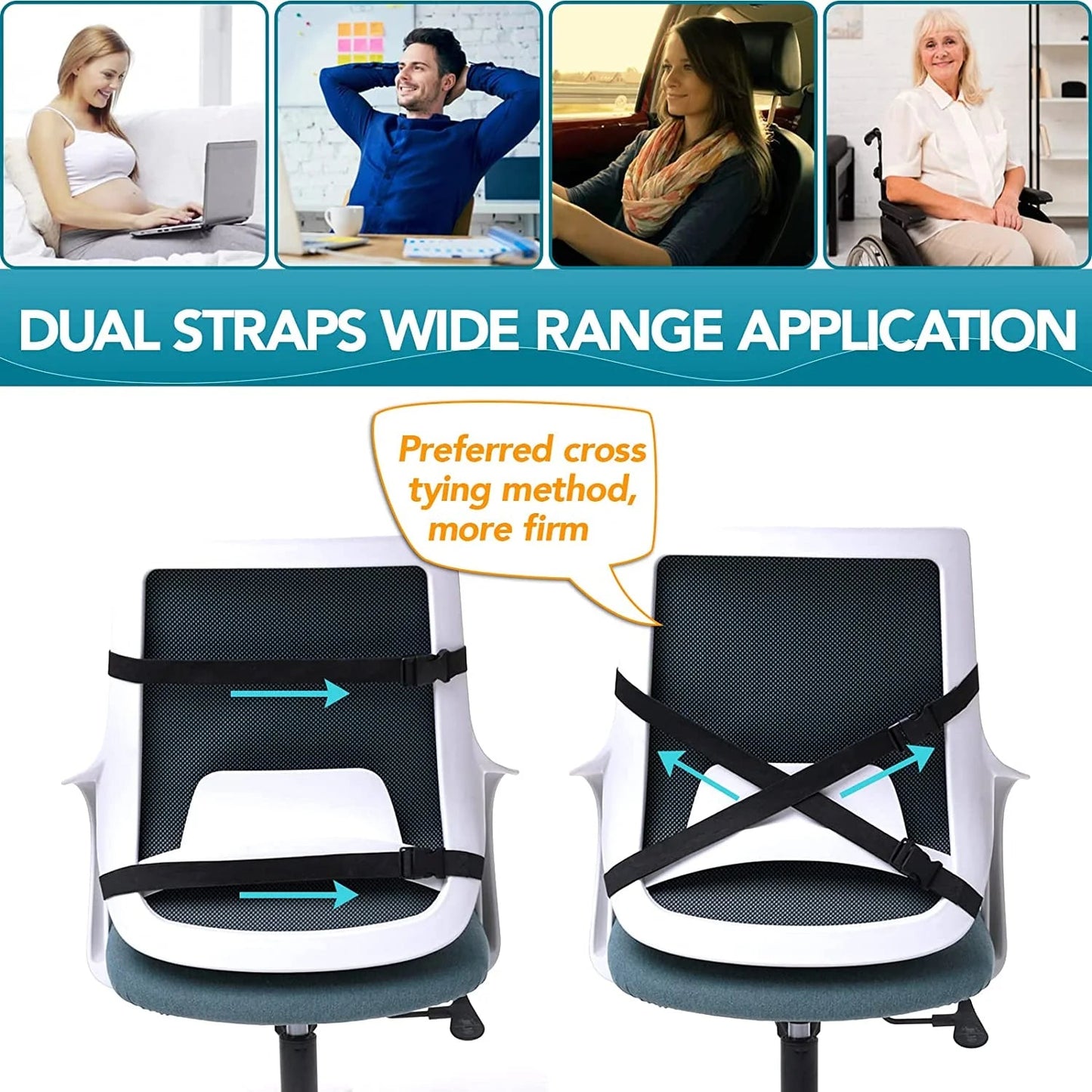 Ergonomic Lumbar Support Pillow for Office Chair & Car | Memory foam Back Cushion for Lower Back Pain Relief, a high - quality from 1Nook