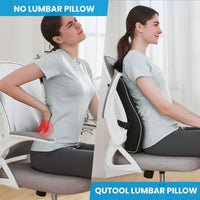 Ergonomic Lumbar Support Pillow for Office Chair & Car | Memory foam Back Cushion for Lower Back Pain Relief, a high - quality from 1Nook