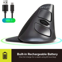 Ergonomic Vertical Wireless Mouse, Reduce Hand and Wrist Pain, a high - quality from 1Nook