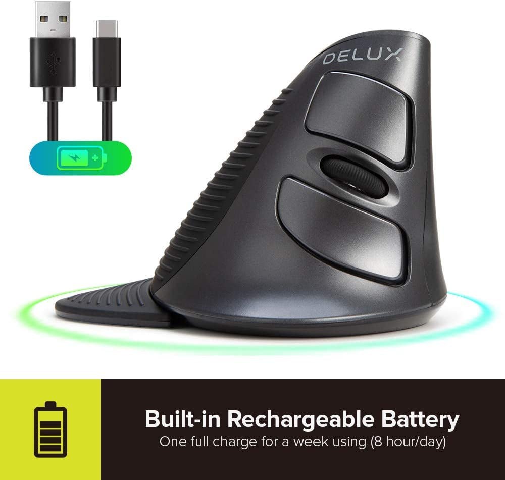 Ergonomic Vertical Wireless Mouse, Reduce Hand and Wrist Pain, a high - quality from 1Nook