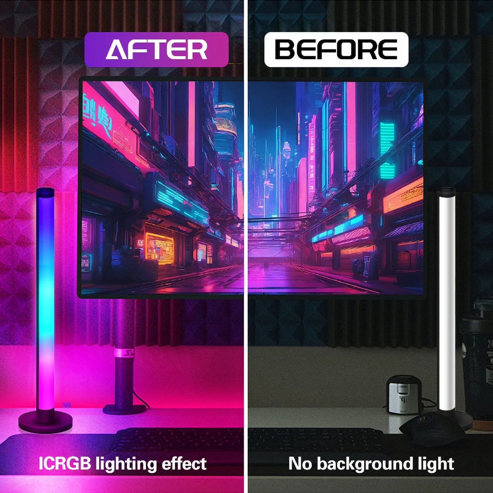 Fanle 10 - Inch Smart RGB Light Bar | App - Controlled Music Sync Mood Lighting for Gaming & Desktops (1 - Pack), a high - quality from 1Nook