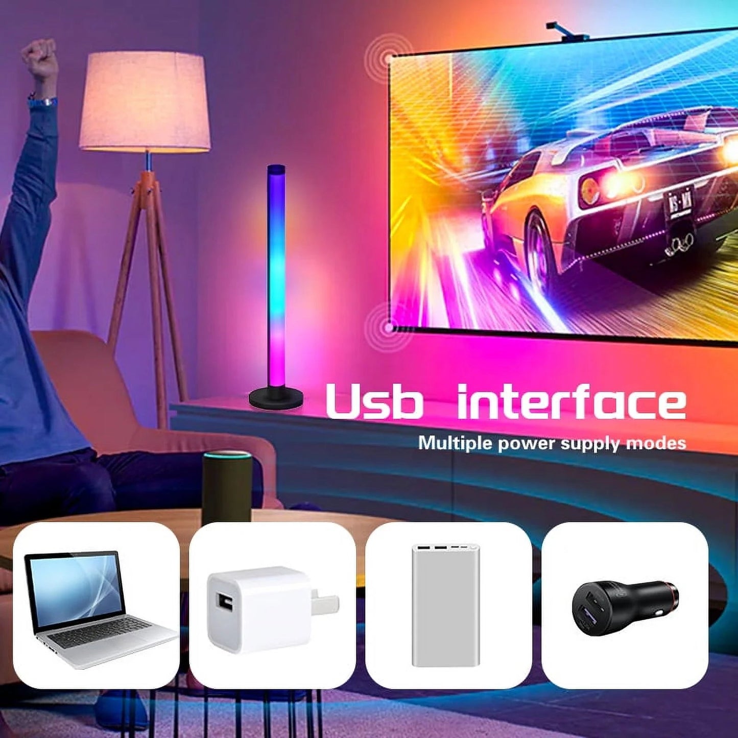 Fanle 10 - Inch Smart RGB Light Bar | App - Controlled Music Sync Mood Lighting for Gaming & Desktops (1 - Pack), a high - quality from 1Nook