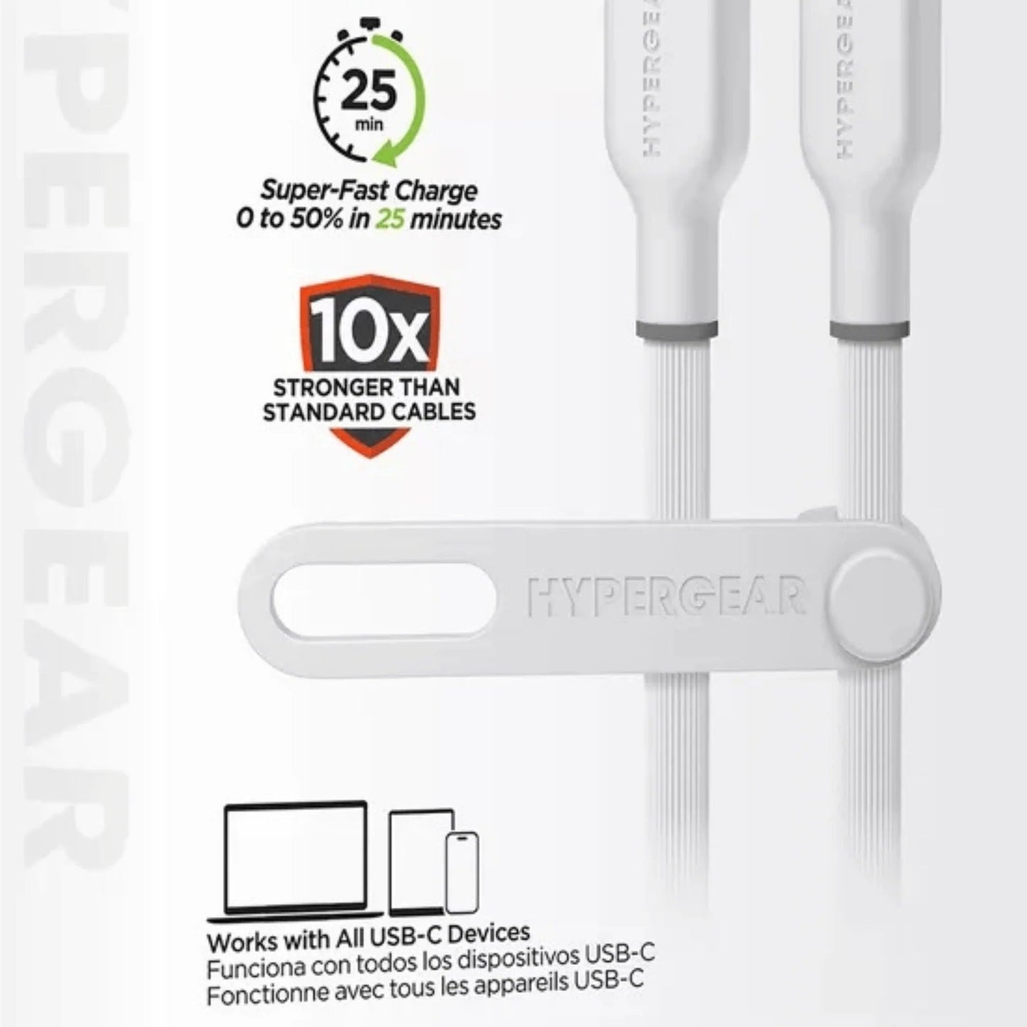Hypergear Flexi PRO USB - C to USB - C Cable 15Ft, a high - quality from 1Nook