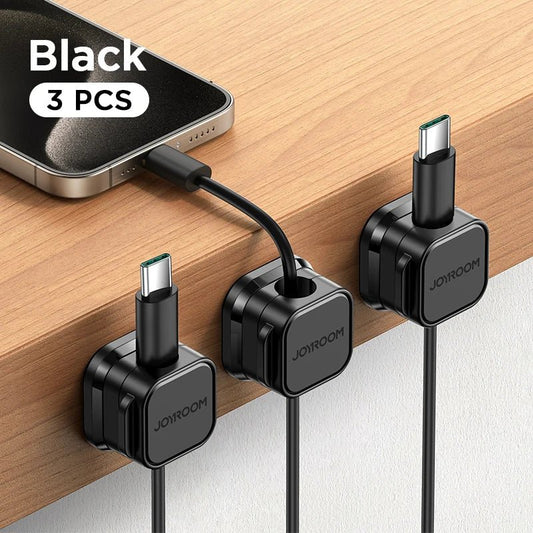 JOYROOM Magnetic Cable Clips (6 - Pack) | Adhesive Cord Holder for Under Desk Cable Management & Wire Organization, a high - quality from 1Nook