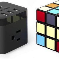 JSVER Power Strip Cube with 3 USB Ports & 3 Outlets | 5ft Extension Cord for Travel, Office & Cruise Ship Essentials, a high - quality from 1Nook