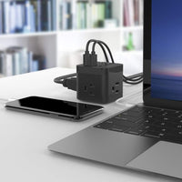 JSVER Power Strip Cube with 3 USB Ports & 3 Outlets | 5ft Extension Cord for Travel, Office & Cruise Ship Essentials, a high - quality from 1Nook