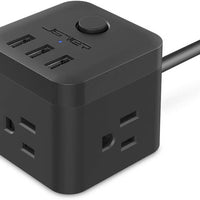 JSVER Power Strip Cube with 3 USB Ports & 3 Outlets | 5ft Extension Cord for Travel, Office & Cruise Ship Essentials, a high - quality from 1Nook