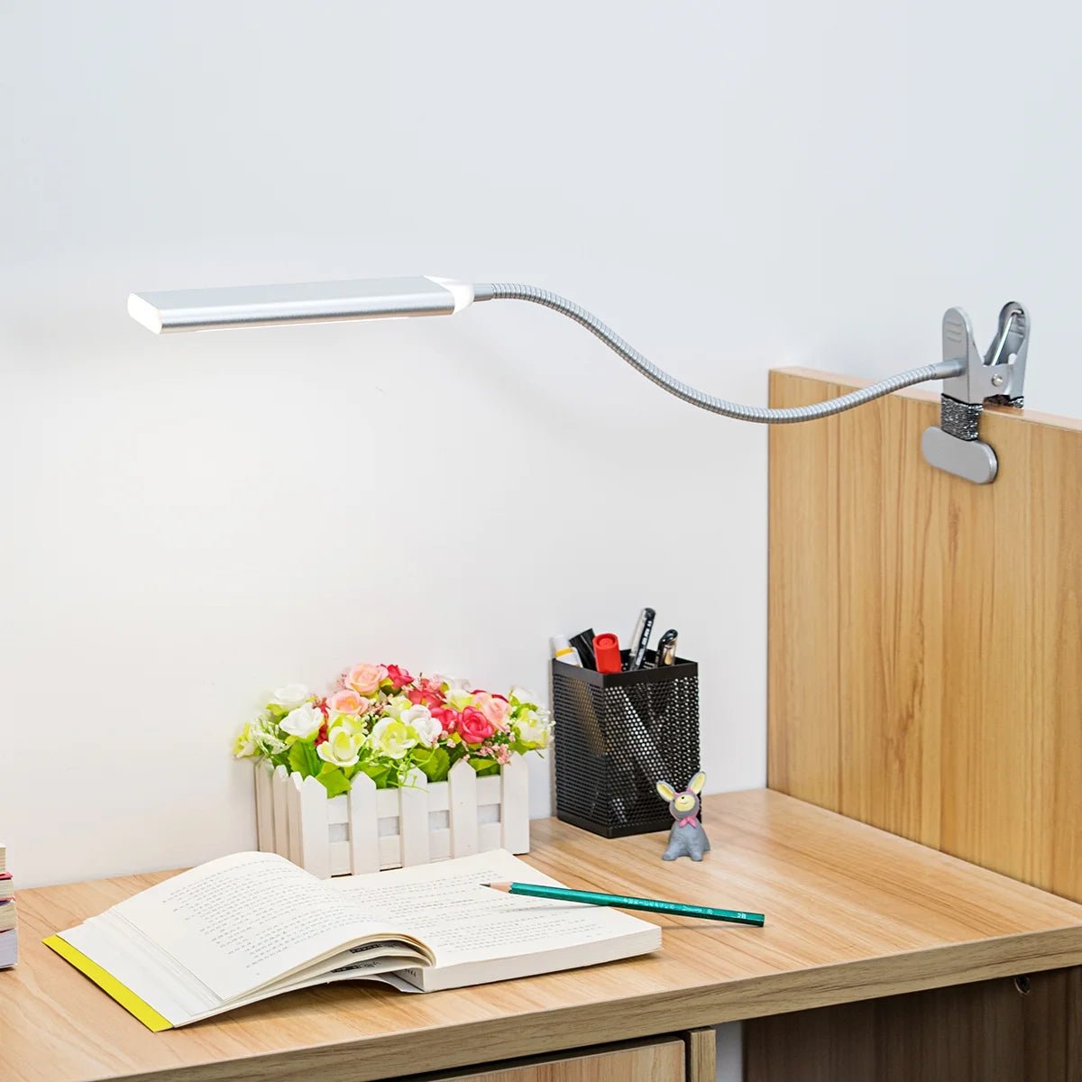 KOOTION LED Clip On Desk Lamp | USB Flexible Gooseneck Reading Light with 3 Color Modes & 11 Brightness Levels, a high - quality from 1Nook