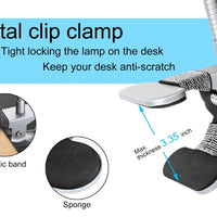 KOOTION LED Clip On Desk Lamp | USB Flexible Gooseneck Reading Light with 3 Color Modes & 11 Brightness Levels, a high - quality from 1Nook