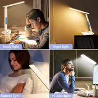 LED Desk Lamp with Wireless Charger, USB Port & LCD Display | 5 - in - 1 Dimmable Office Table Lamp with Clock & Alarm, a high - quality from 1Nook