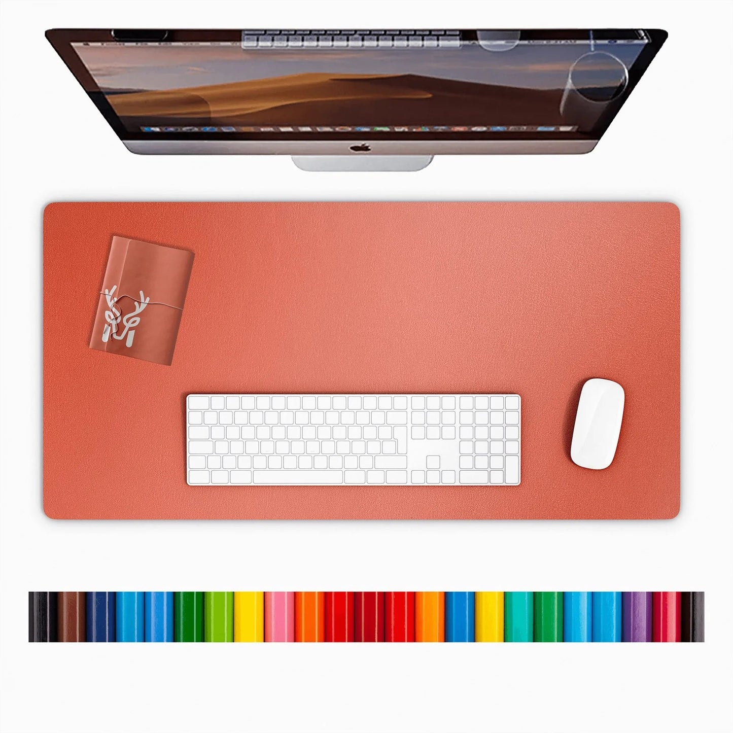 Lindos - Vegan Leather Waterproof Large Desk Mat, a high - quality from 1Nook