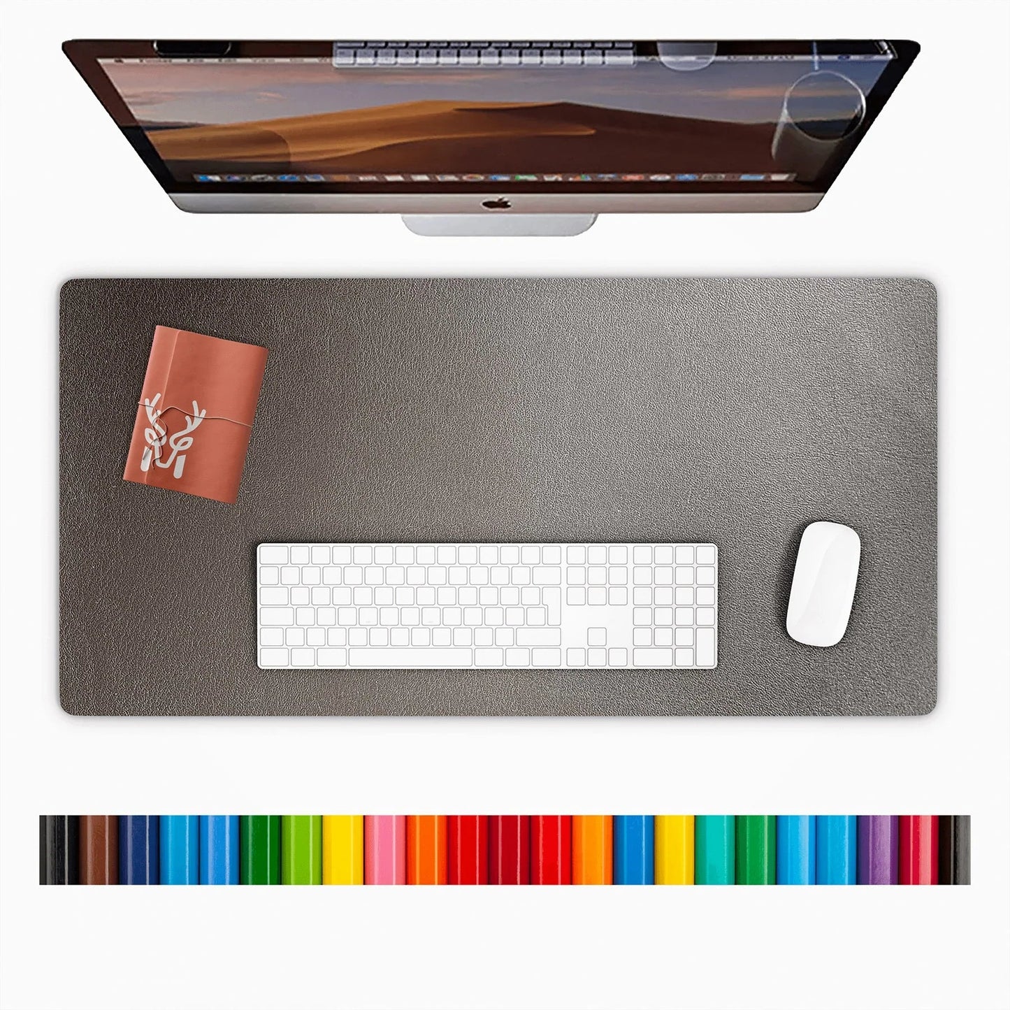 Lindos - Vegan Leather Waterproof Large Desk Mat, a high - quality from 1Nook