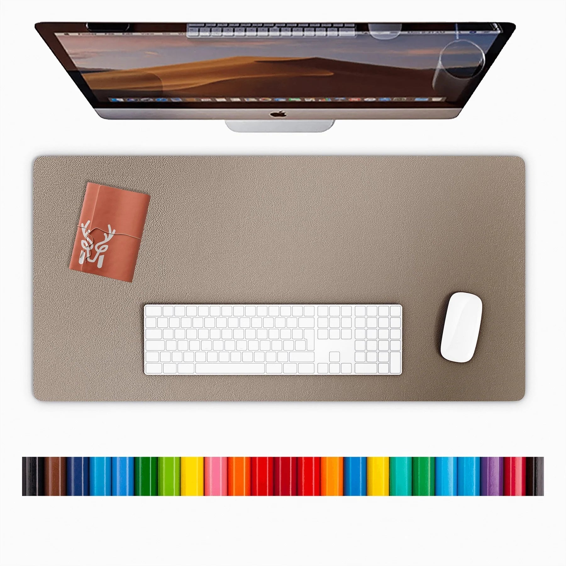 Lindos - Vegan Leather Waterproof Large Desk Mat, a high - quality from 1Nook