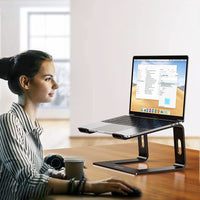 LS03 Ergonomic Aluminum Laptop Stand (Black) 10 - 15.6", a high - quality from 1Nook