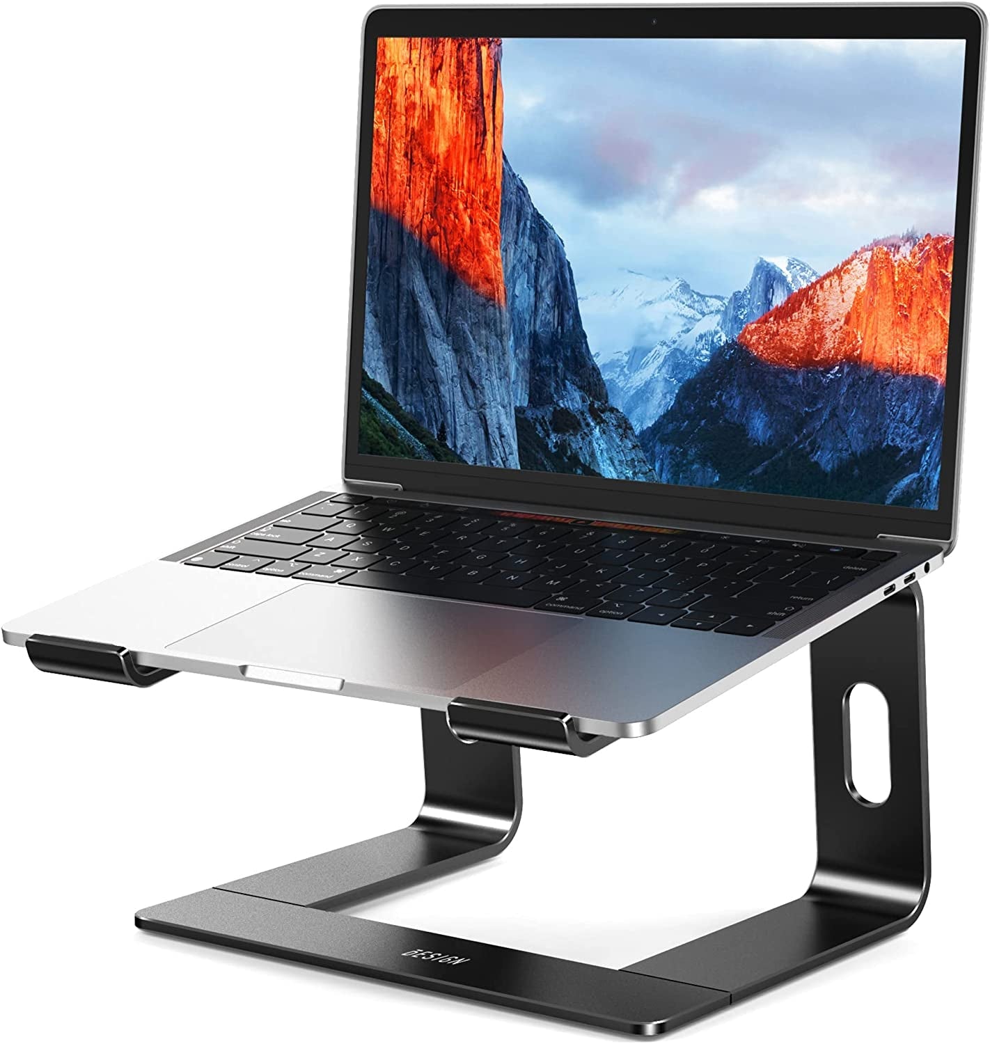 LS03 Ergonomic Aluminum Laptop Stand (Black) 10 - 15.6", a high - quality from 1Nook