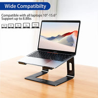 LS03 Ergonomic Aluminum Laptop Stand (Black) 10 - 15.6", a high - quality from 1Nook