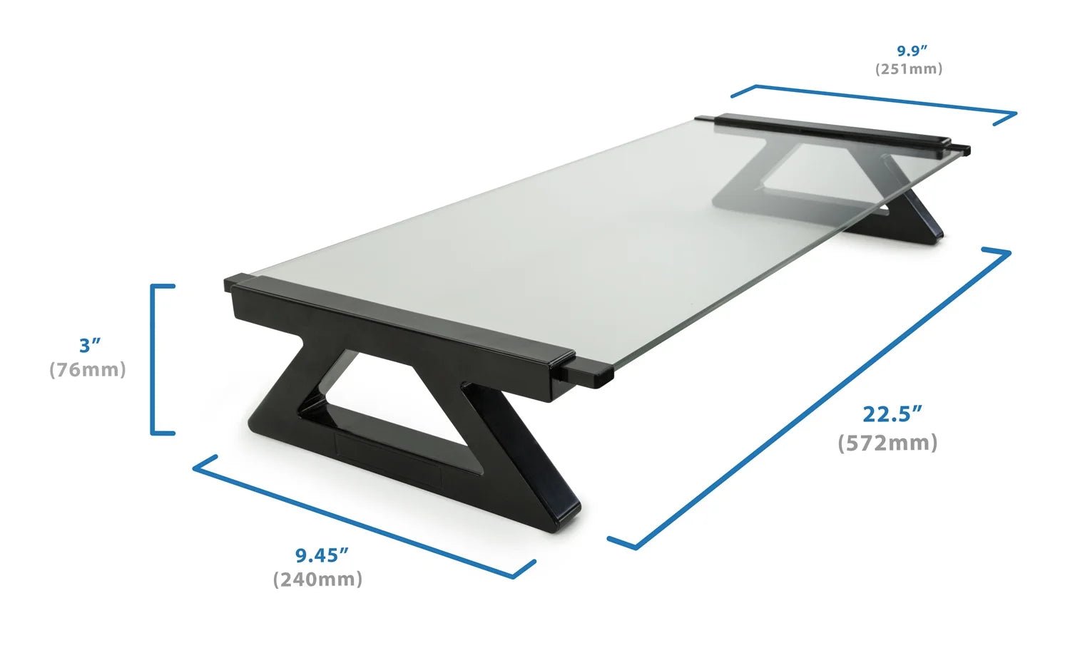 Mount - It! Glass Monitor Riser | Desk Stand with 3 - Port USB 2.0 Hub for 13 - 27" Screens, a high - quality from 1Nook