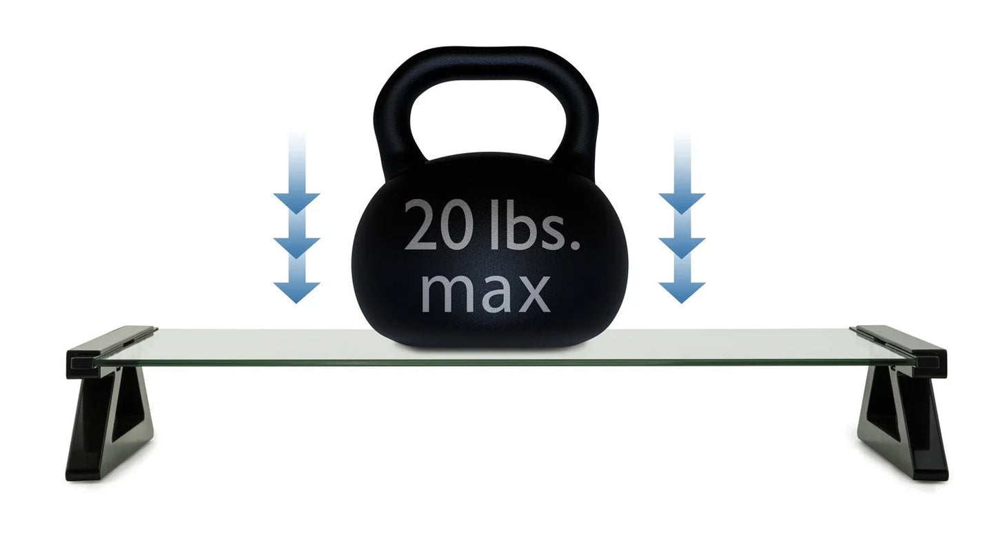 Mount - It! Glass Monitor Riser | Desk Stand with 3 - Port USB 2.0 Hub for 13 - 27" Screens, a high - quality from 1Nook