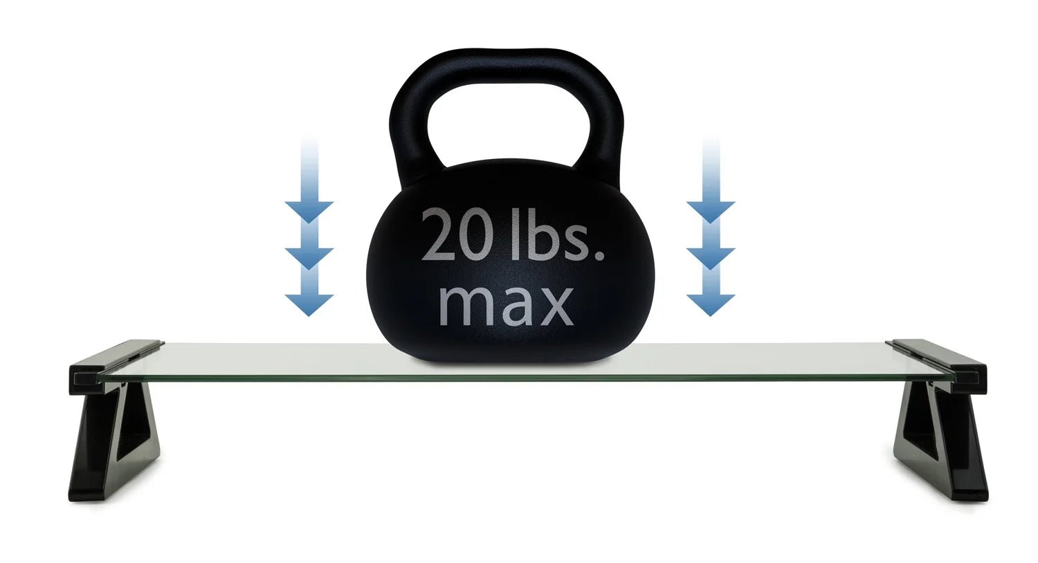 Mount - It! Glass Monitor Riser | Desk Stand with 3 - Port USB 2.0 Hub for 13 - 27" Screens, a high - quality from 1Nook