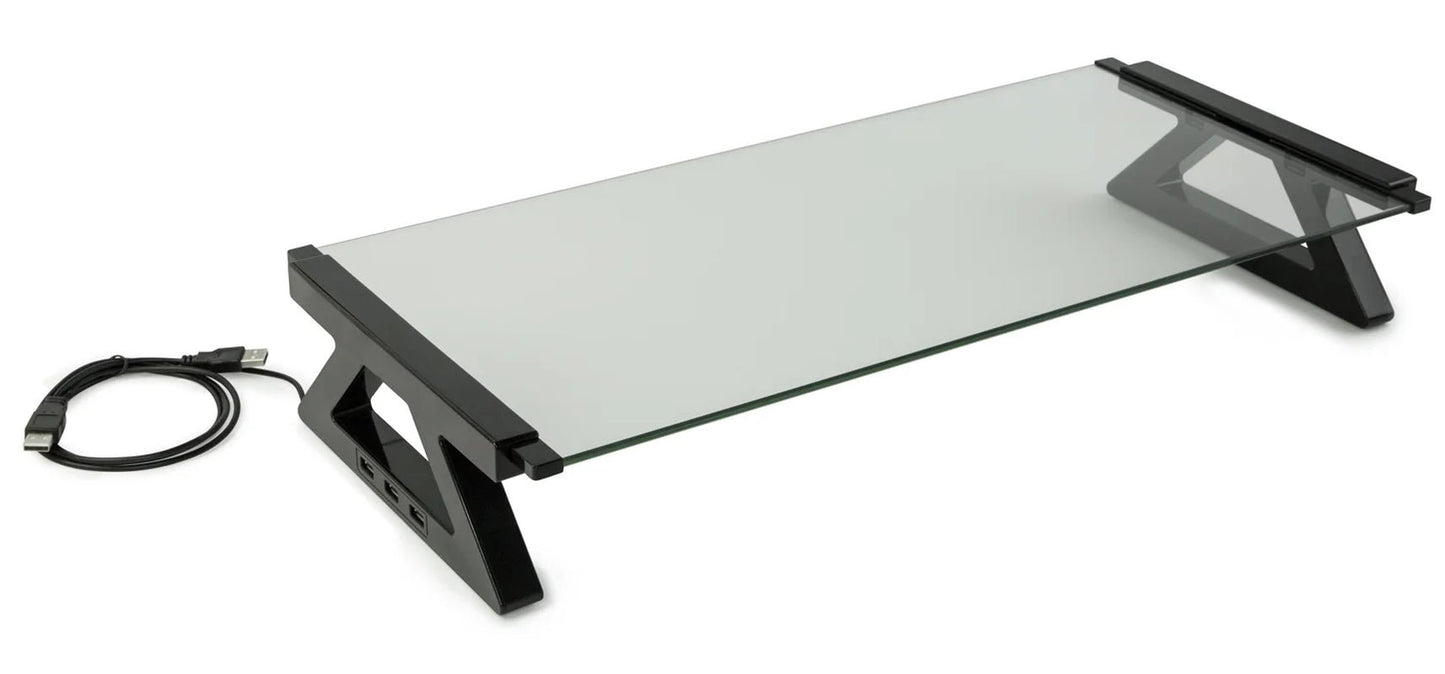 Mount - It! Glass Monitor Riser | Desk Stand with 3 - Port USB 2.0 Hub for 13 - 27" Screens, a high - quality from 1Nook